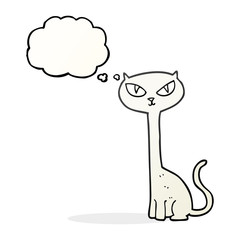 thought bubble cartoon cat
