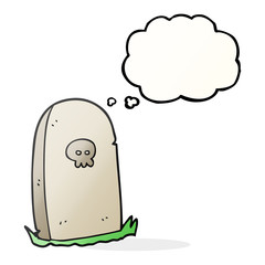 thought bubble cartoon grave