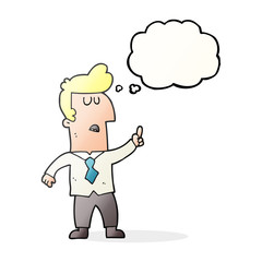 thought bubble cartoon businessman