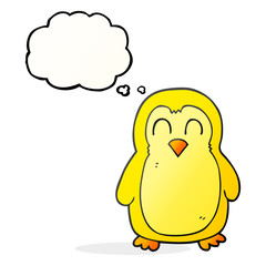 thought bubble cartoon bird