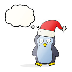 thought bubble cartoon penguin