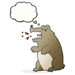 thought bubble cartoon bear