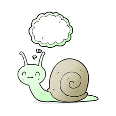 thought bubble cartoon cute snail