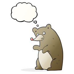 thought bubble cartoon bear