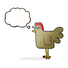 thought bubble cartoon chicken