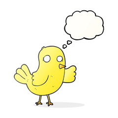 thought bubble cartoon bird