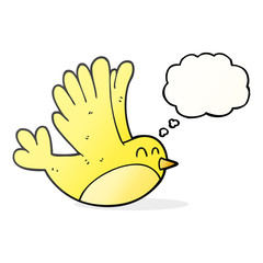 thought bubble cartoon bird