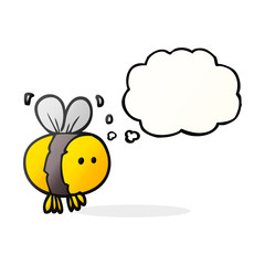 Fototapeta premium thought bubble cartoon bee