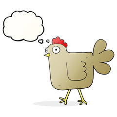 thought bubble cartoon chicken