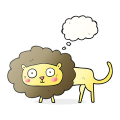 thought bubble cartoon lion
