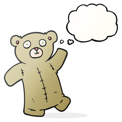 thought bubble cartoon teddy bear