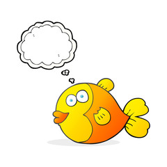 thought bubble cartoon fish