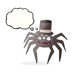 thought bubble cartoon halloween spider