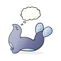 thought bubble cartoon seal