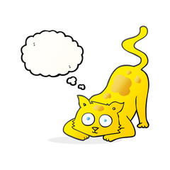 thought bubble cartoon cat
