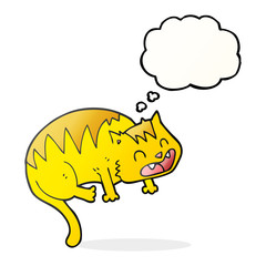 thought bubble cartoon cat