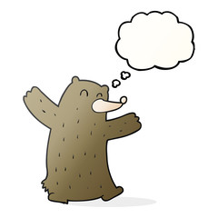 thought bubble cartoon bear