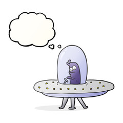 thought bubble cartoon flying saucer