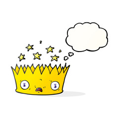 thought bubble cartoon magic crown
