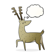 thought bubble cartoon stag