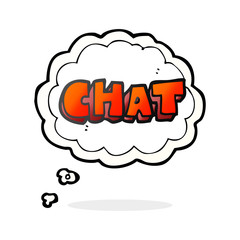thought bubble cartoon chat symbol