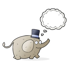 thought bubble cartoon elephant
