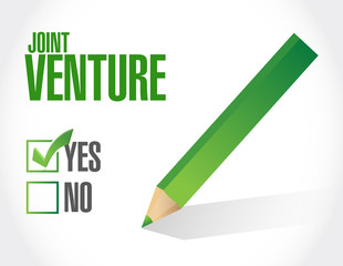 Joint Venture approval sign concept