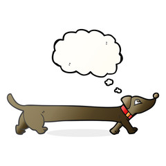 thought bubble cartoon dachshund