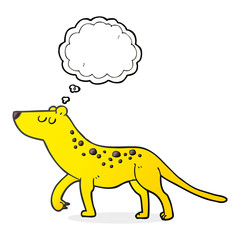 thought bubble cartoon leopard