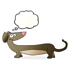 thought bubble cartoon dachshund