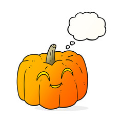 thought bubble cartoon halloween pumpkin