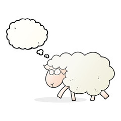 thought bubble cartoon sheep
