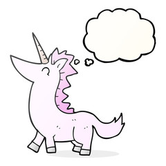 thought bubble cartoon unicorn