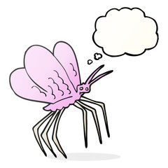 thought bubble cartoon butterfly