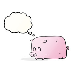 thought bubble cartoon pig