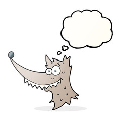 thought bubble cartoon wolf head