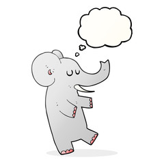 thought bubble cartoon dancing elephant