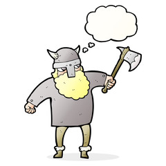 thought bubble cartoon viking warrior
