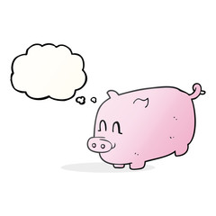 thought bubble cartoon pig