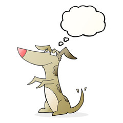 thought bubble cartoon dog