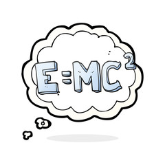 thought bubble cartoon science formula