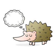 thought bubble cartoon hedgehog