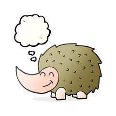 thought bubble cartoon hedgehog
