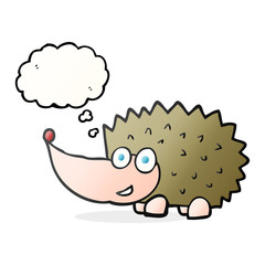 thought bubble cartoon hedgehog