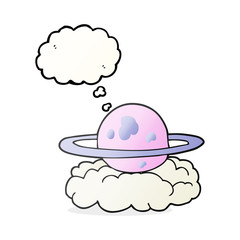 thought bubble cartoon alien planet