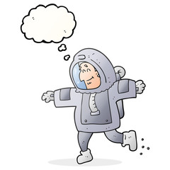 thought bubble cartoon astronaut