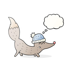 thought bubble cartoon little wolf