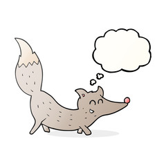 thought bubble cartoon little wolf