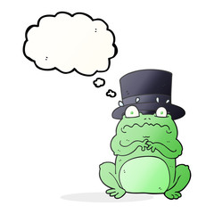 thought bubble cartoon wealthy toad