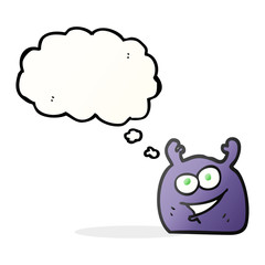thought bubble cartoon little alien